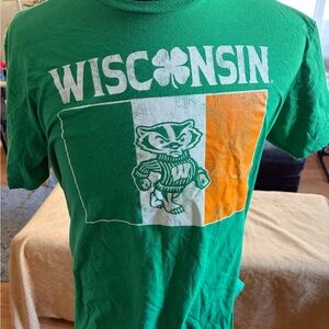 Wisconsin Badgers Green Graphic T-Shirt